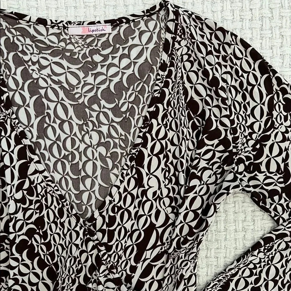 Vintage Y2K Wrap Blouse - Picture 2 of 7